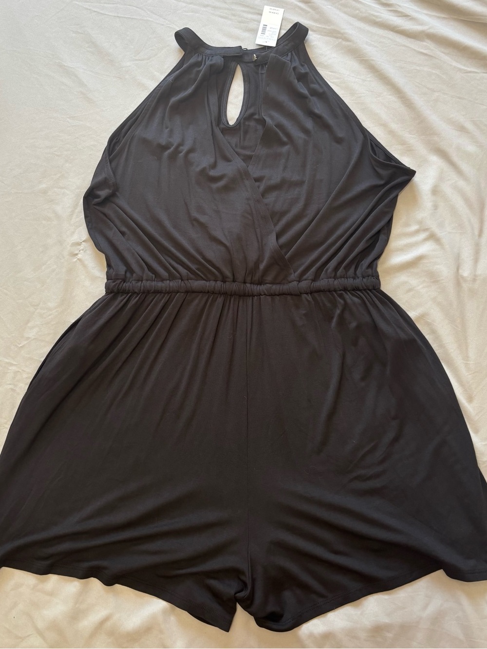Maurices Black Sleeveless Halter Romper